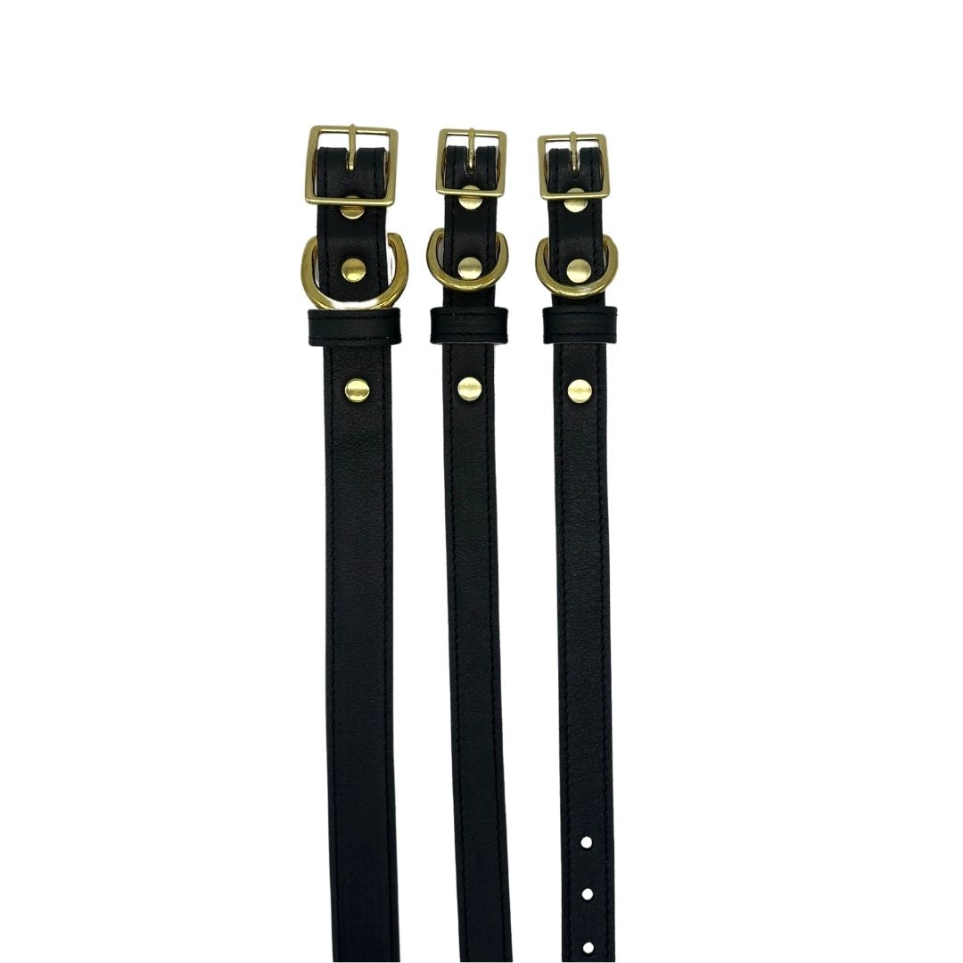 Dog Collar Plain Leather Collar for Daily Use for Comfort - gallery product image for dog collar