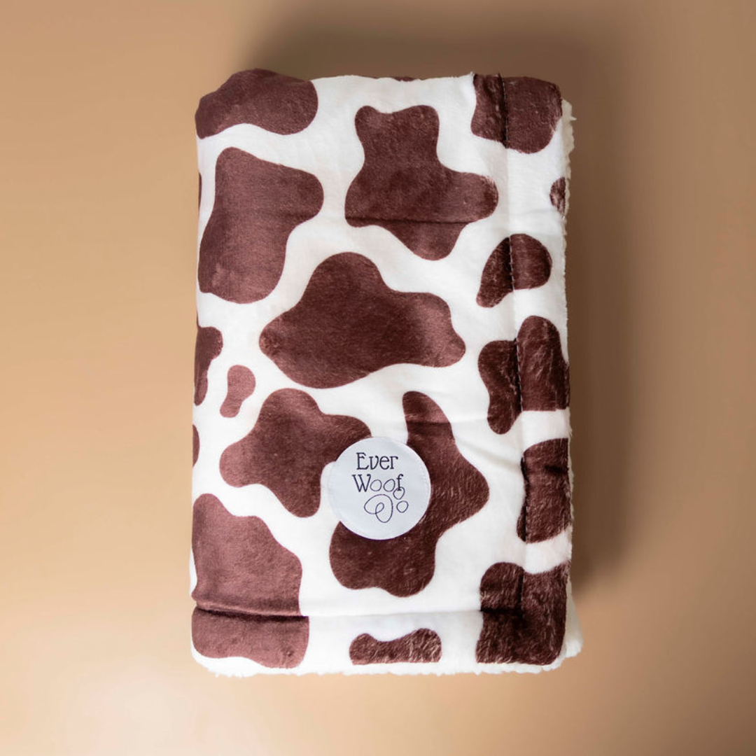 Dog Bed Chocolate Cow Blanket for Daily Use for Comfort - main product image for dog bed
