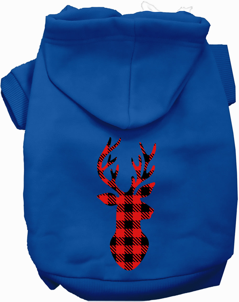 Dog Hoodie Buffalo Check Deer for Everyday Pet Style and - close up view