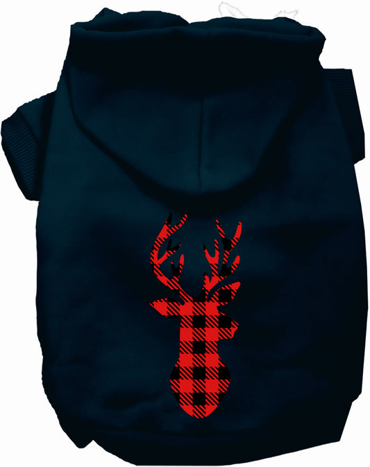 Dog Hoodie Buffalo Check Deer for Everyday Pet Style and - main product image