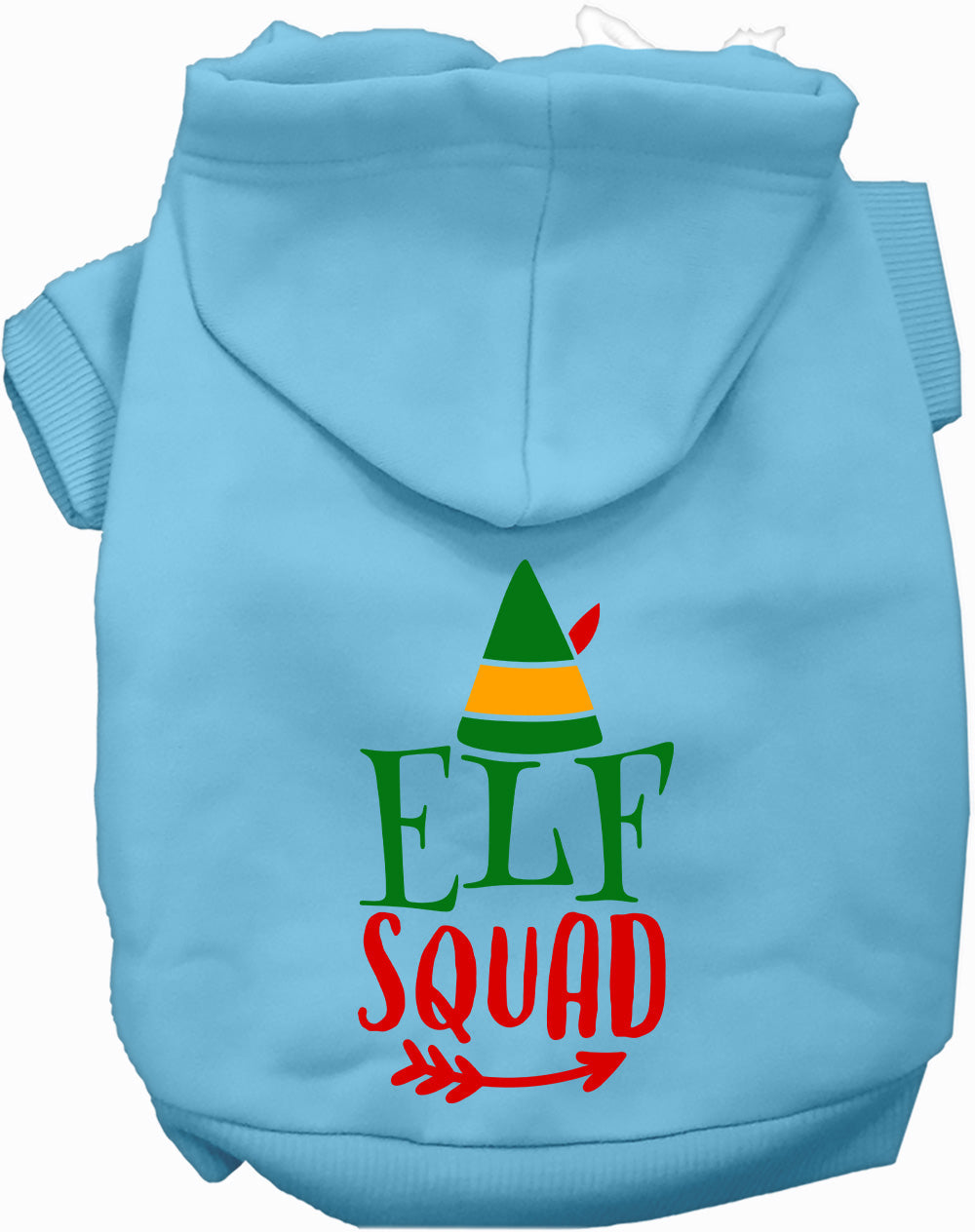 Dog Hoodie Elf Squad for Festive Holiday Pet Comfort - lifestyle view