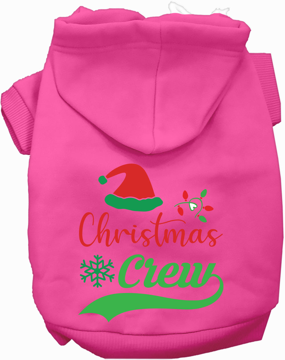 Dog Hoodie Traditional Christmas Crew for Festive Holiday - close up view
