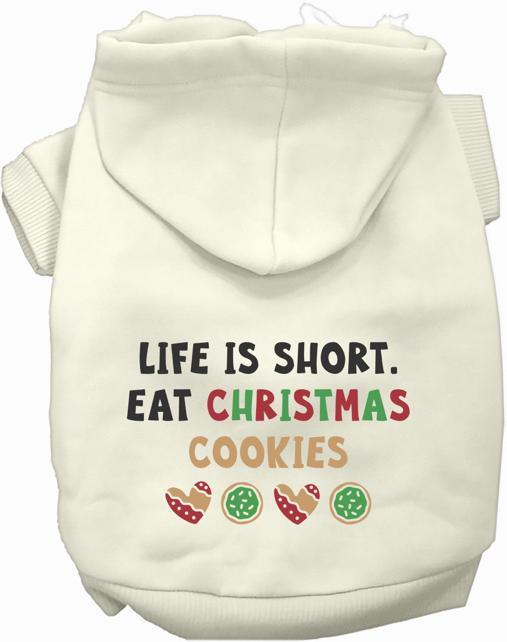 Dog Hoodie Eat Christmas Cookies for Festive Holiday Pet - main product image