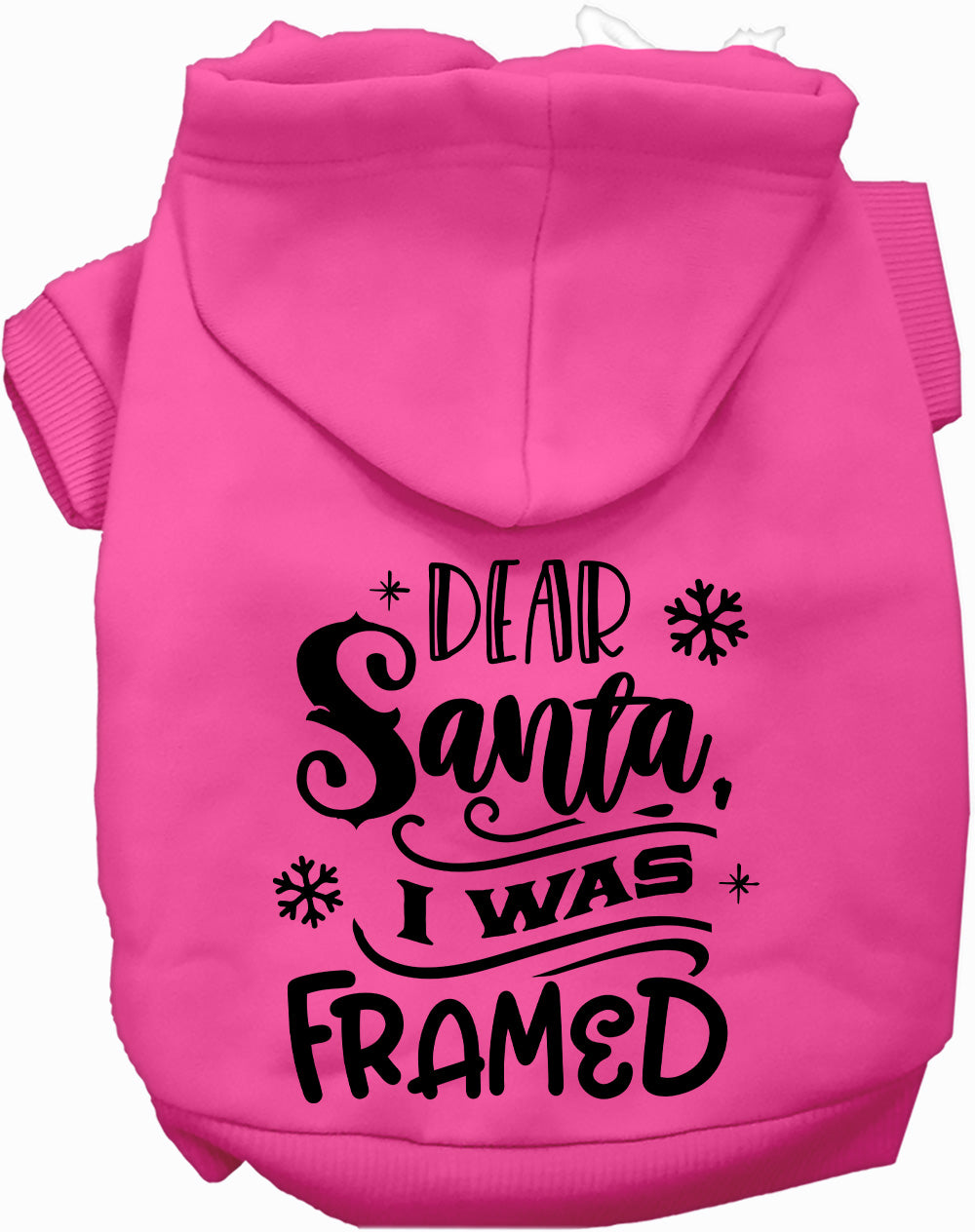 Dog Hoodie was Framed for Festive Holiday Pet Comfort - close up view