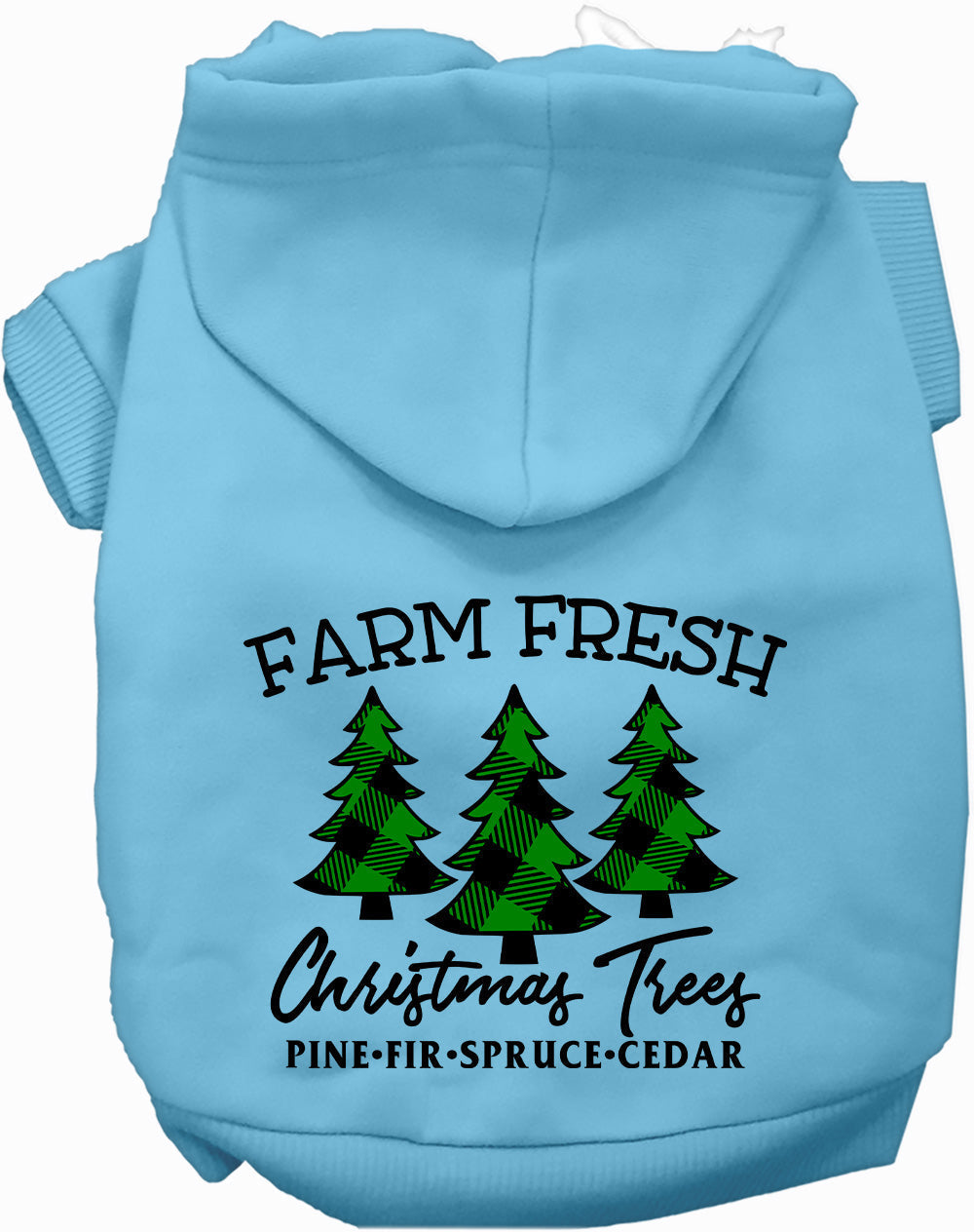 Dog Hoodie Farm Fresh Christmas Trees for Festive Holiday - lifestyle view
