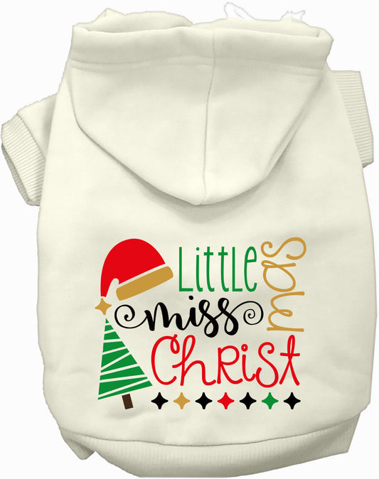 Dog Hoodie Little Miss for Festive Holiday Pet Comfort - main product image
