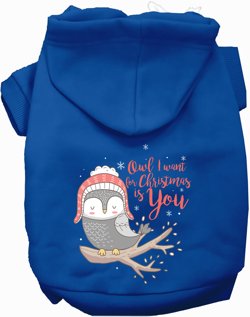 Dog Hoodie Owl Want For for Festive Holiday Pet Comfort - close up view