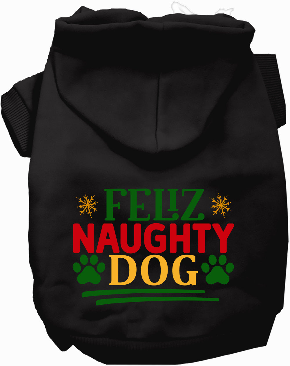 Dog Hoodie Feliz Naughty Dog for Festive Holiday Pet Comfort - main product image