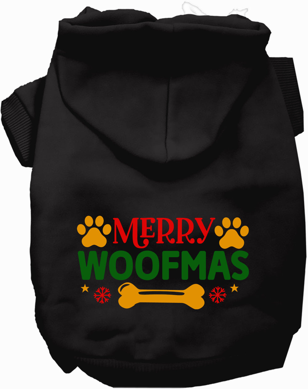 Dog Hoodie Merry Woofmas for Festive Holiday Pet Comfort - close up view
