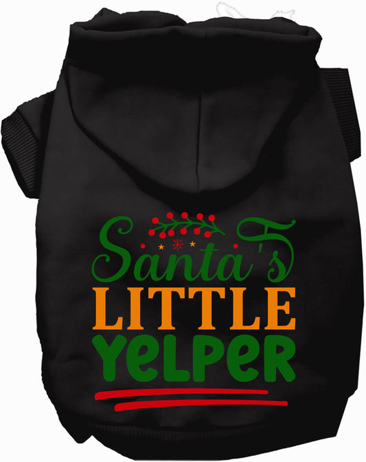 Dog Hoodie Santas Little Yelper for Festive Holiday Pet - main product image