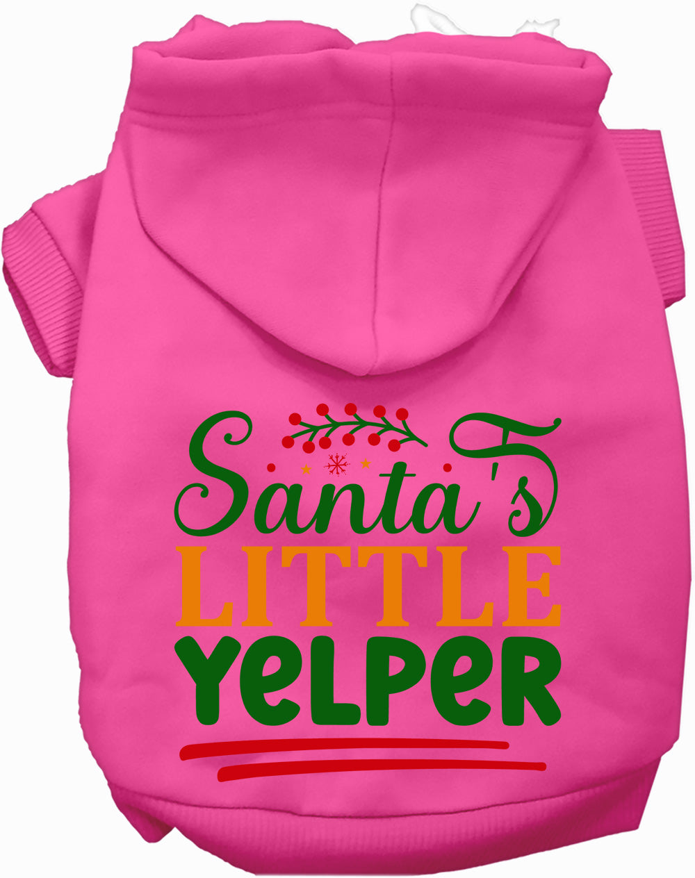 Dog Hoodie Santas Little Yelper for Festive Holiday Pet - lifestyle view