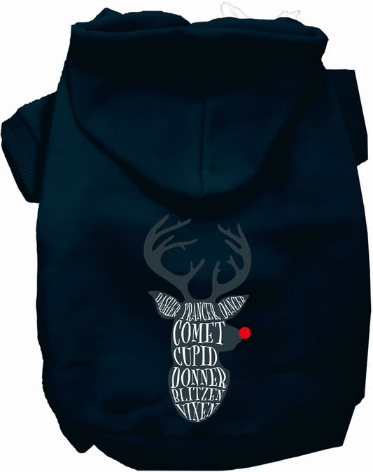 Dog Hoodie All Santas Deer for Festive Holiday Pet Comfort - main product image
