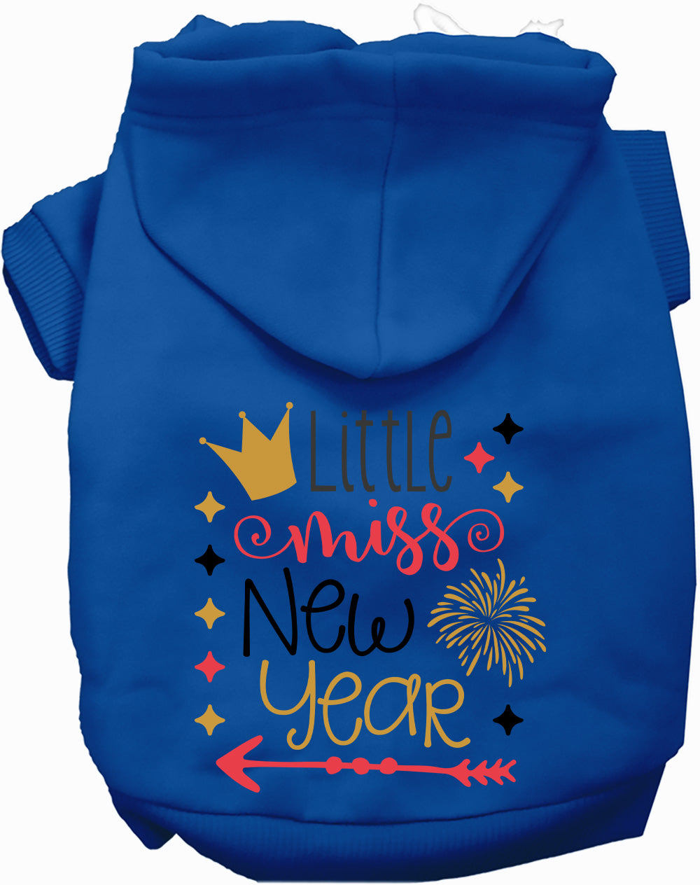 Dog Hoodie Little Miss New Year for Everyday Pet Style and - close up view