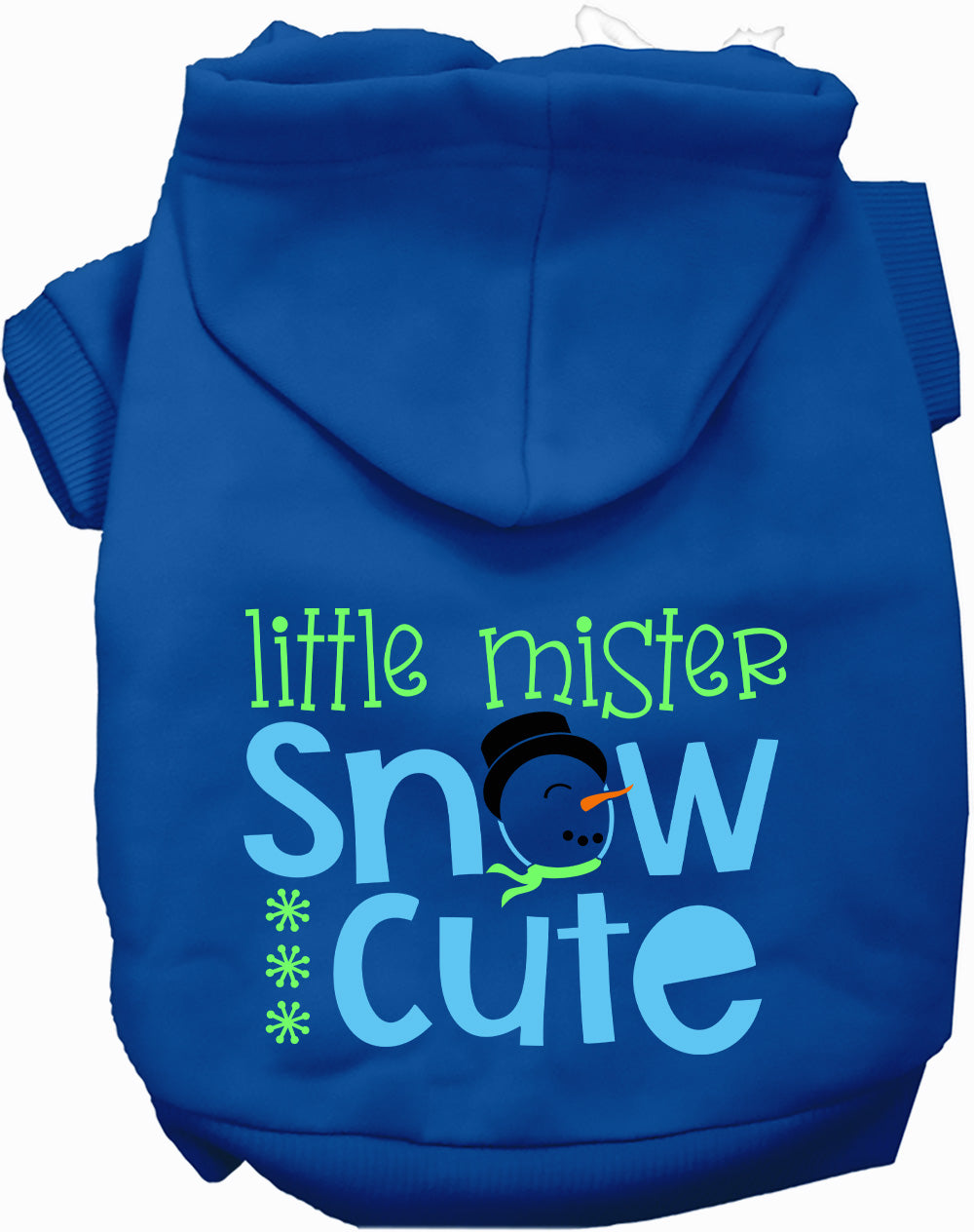 Dog Hoodie Little Mister Snow Cute for Everyday Pet Style - close up view