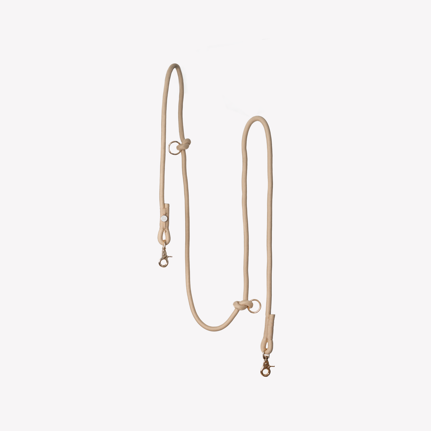 Tan Hands-Free Braided Leash for Dogs - Premium Style - main product image
