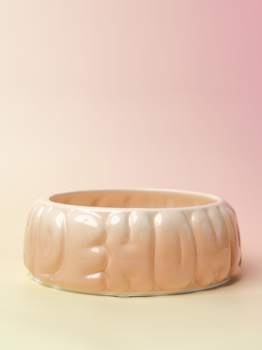 Puff Pet Bowl Gradient Caramel Pet Feeding Hydration Supply - main product image