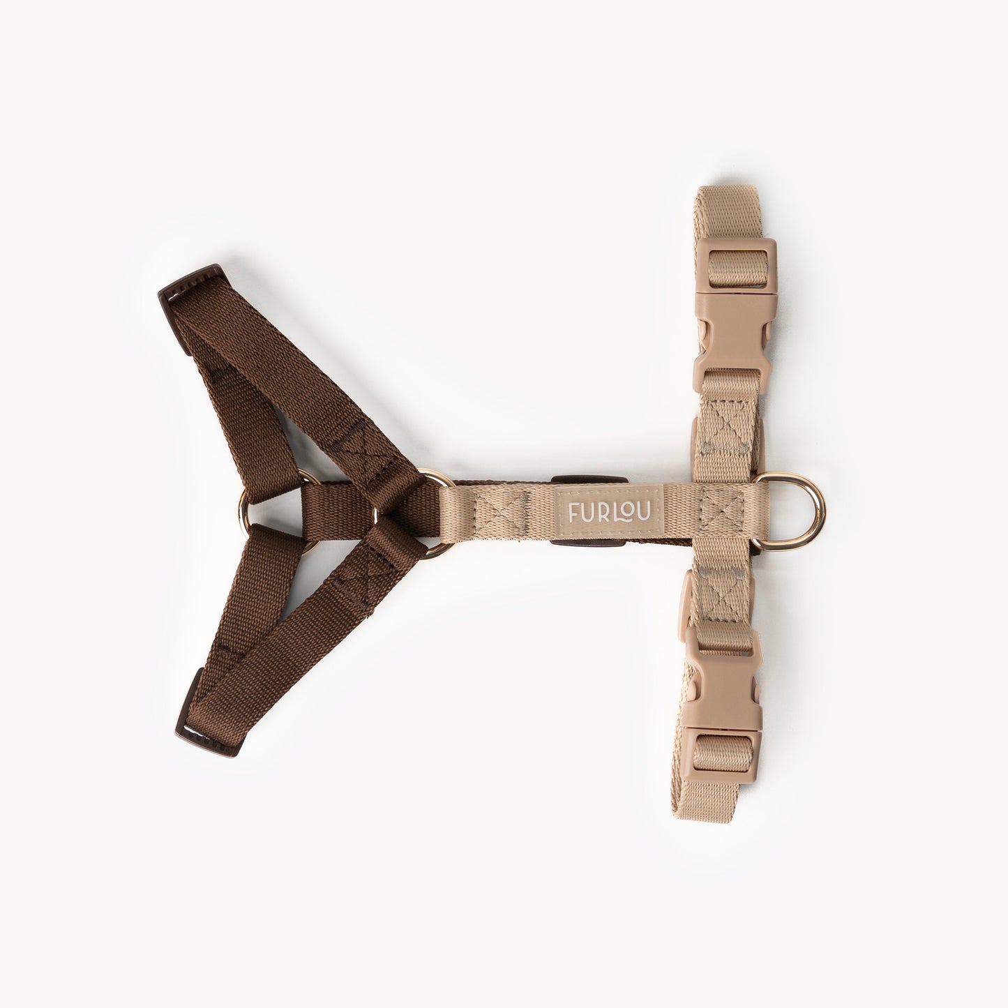 Brown and Tan - Dog Harness - detail view