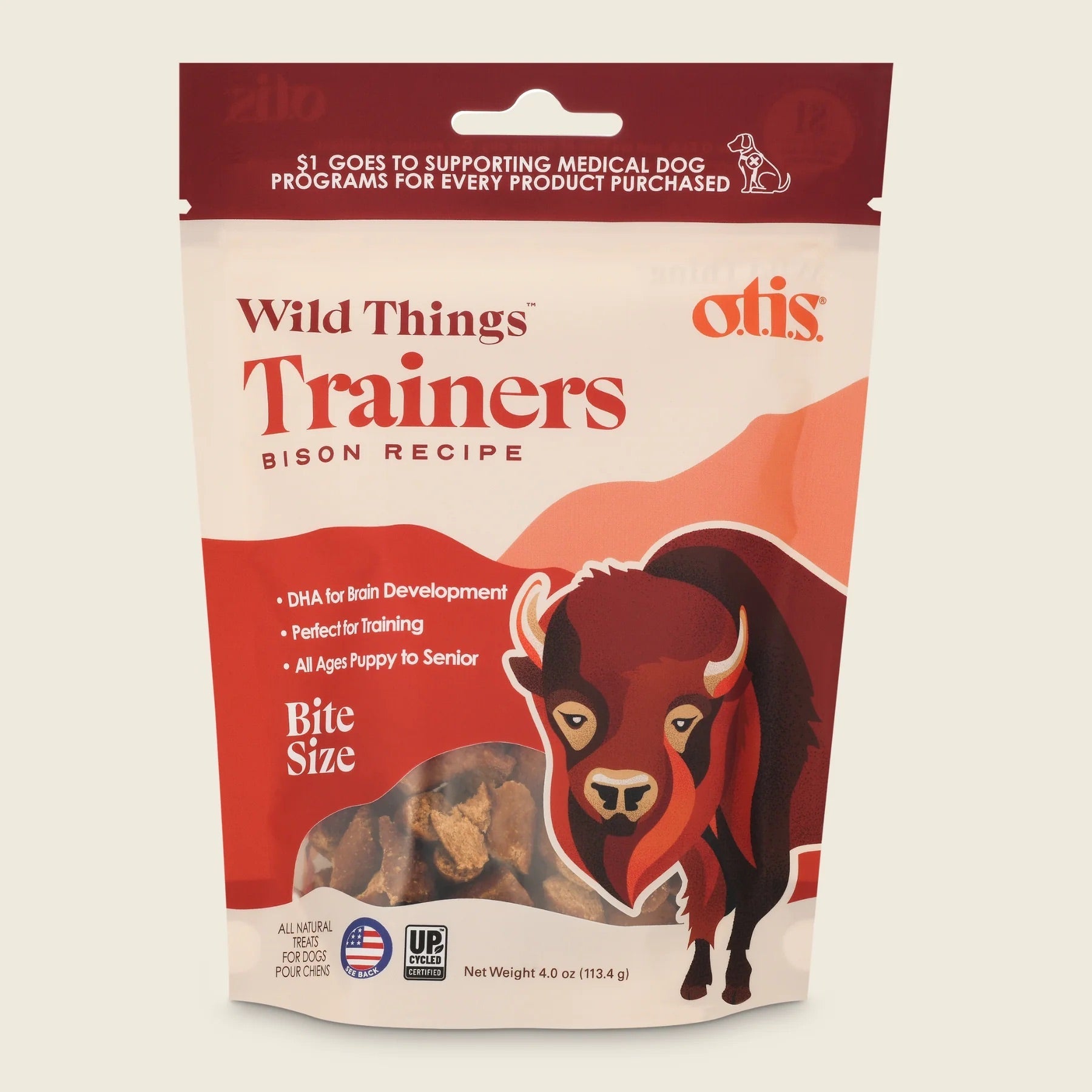 Otis Bison Training Dog Treats 4Oz Dog Treats Premium - main product image
