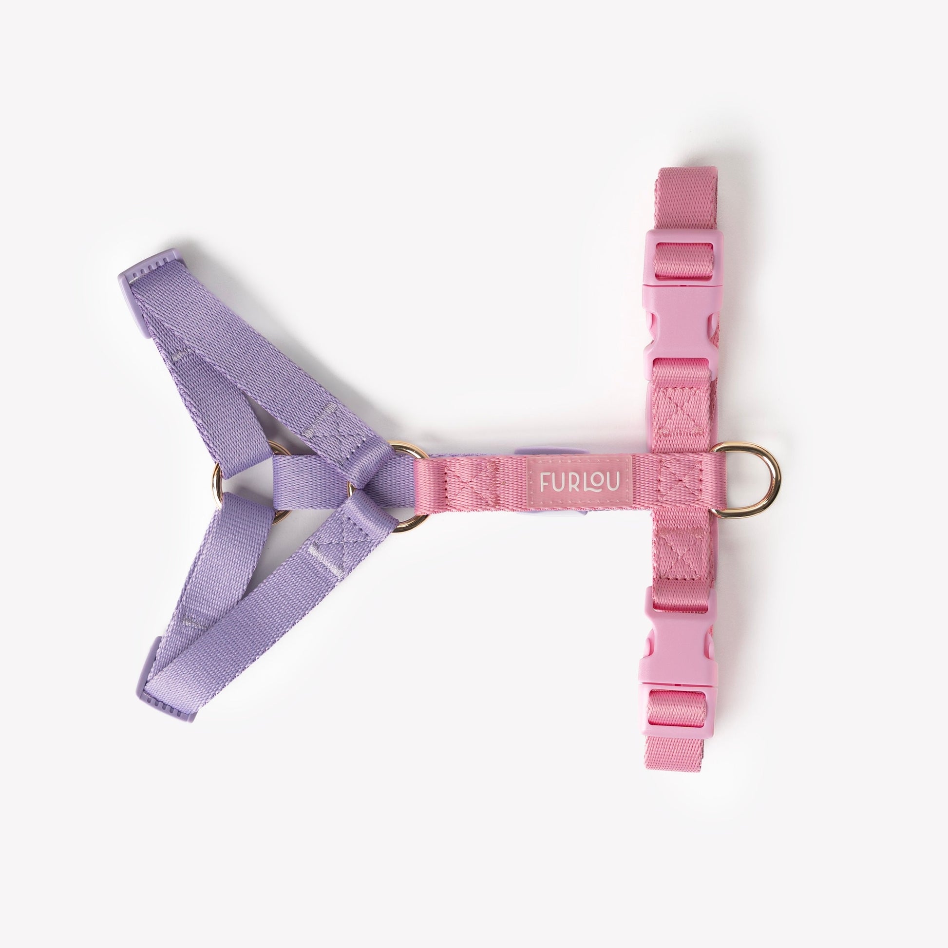 Lavender and Pink - Dog Harness - detail view