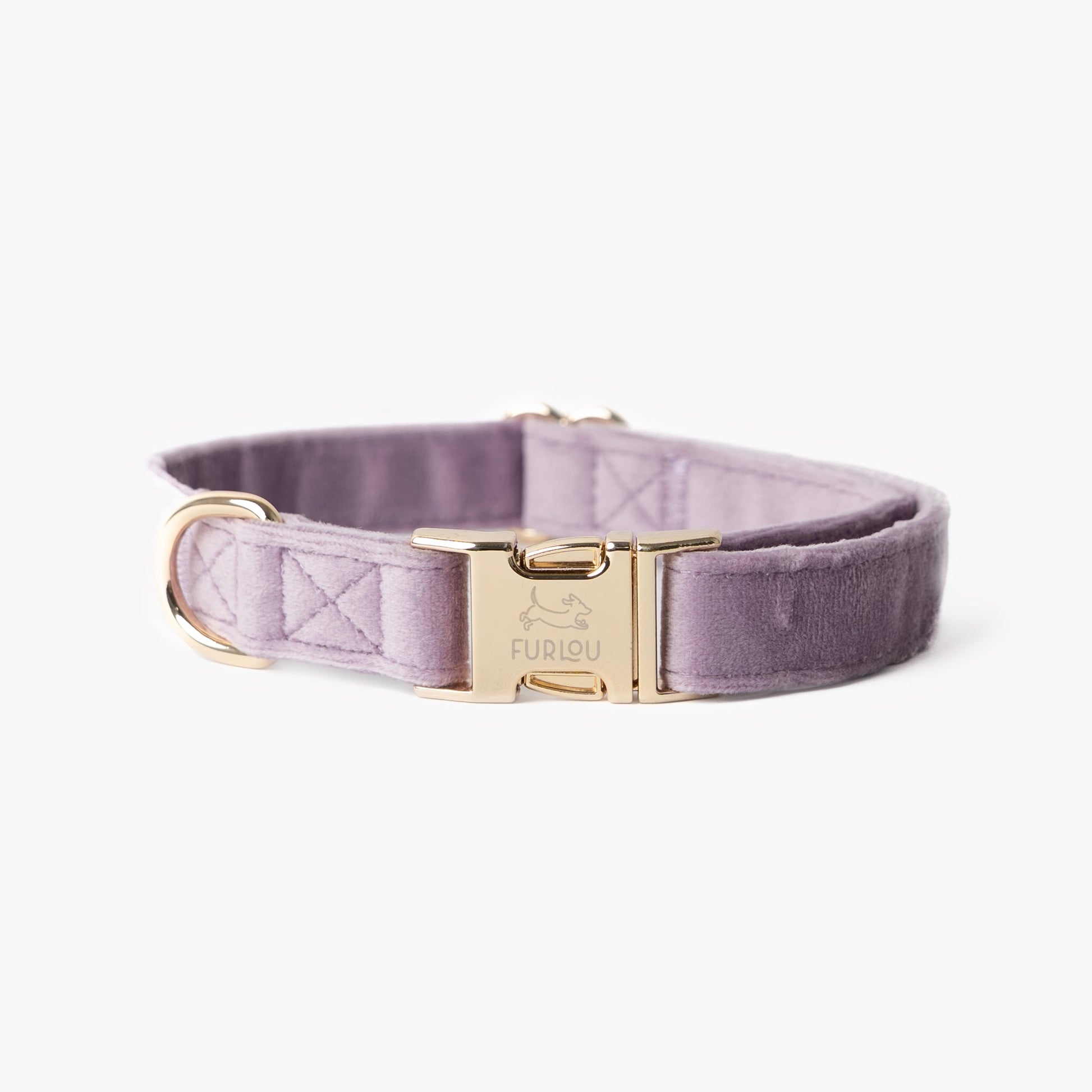 Dog Collars 'Lilac' Velvet Dog Collar Premium Pet Supply - main product image