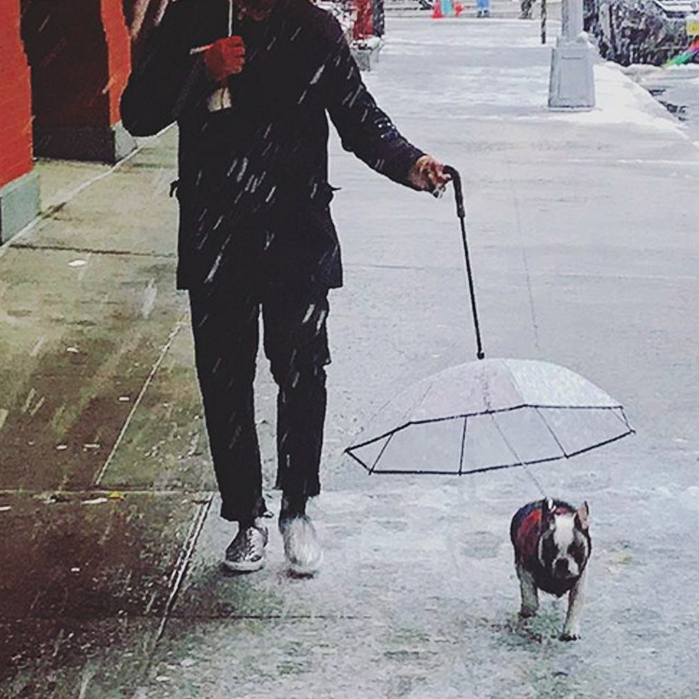 Transparent Pet Umbrella Dog Leash Adjustable Dog Walking - main product image