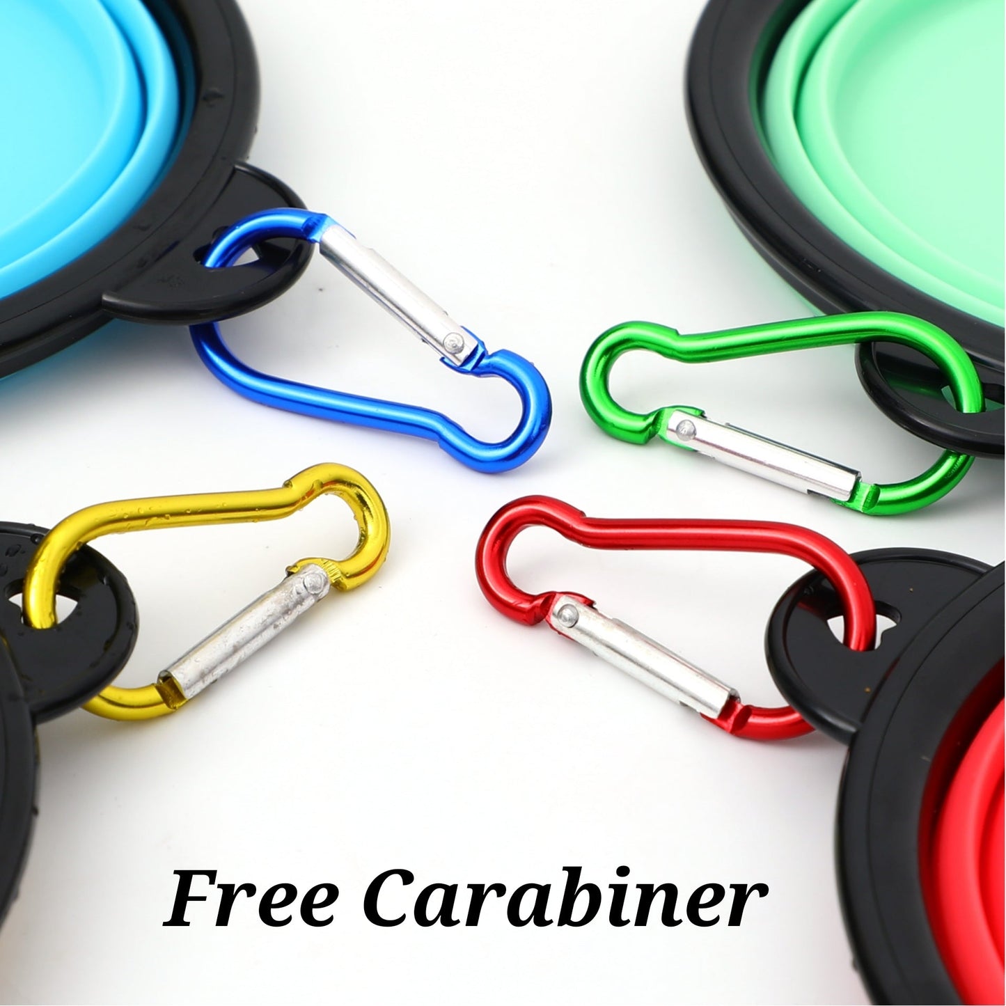 Collapsible Silicone Travel Bowls - 12oz - close up view