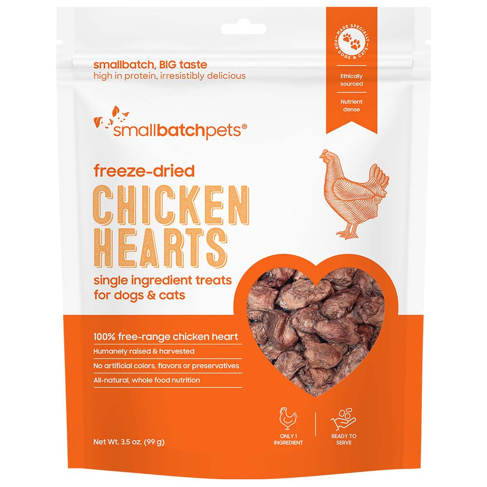 Smallbatch Dog Cat Freeze Dried Treat Chicken Heart 3 5Oz - main product image