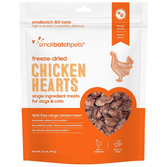 Smallbatch Dog Cat Freeze Dried Treat Chicken Heart 3 5Oz - main product image