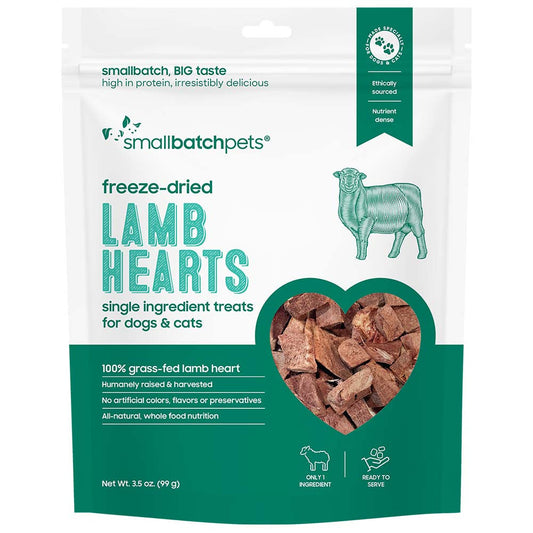 Smallbatch Dog Cat Treat Lamb Heart 3 5Oz dog treats Premium - main product image