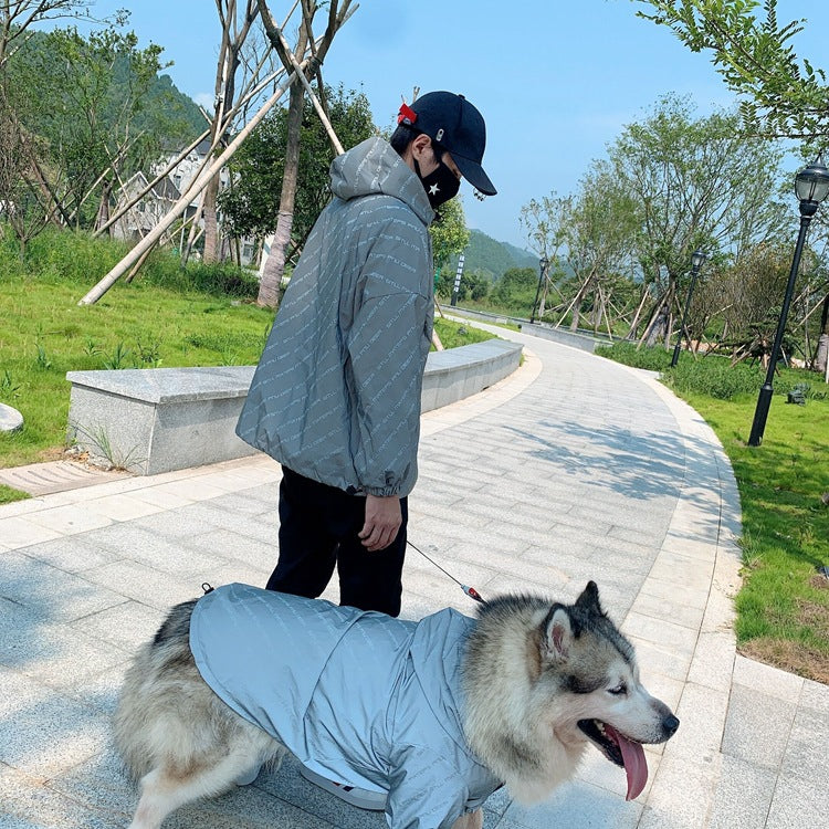 Reflective Letters Pet Parent Child Windbreaker Dog Training - detail view