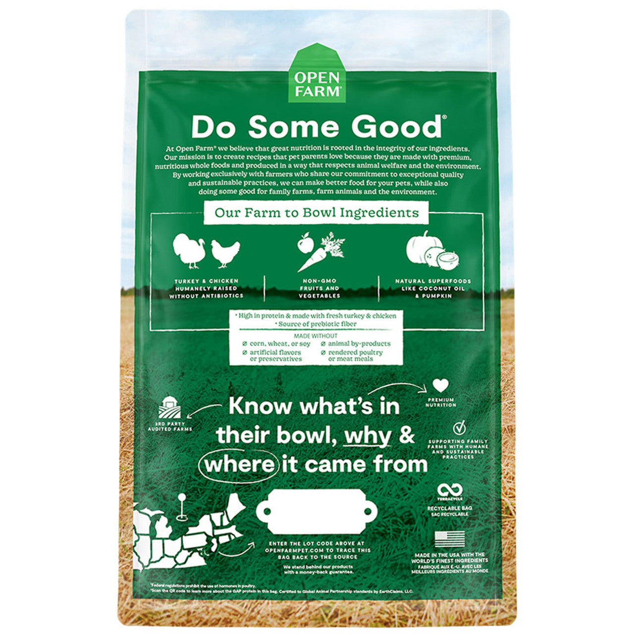 Open Farm Grain Free Turkey Chicken Dry Dog Food Dry Dog - detail view