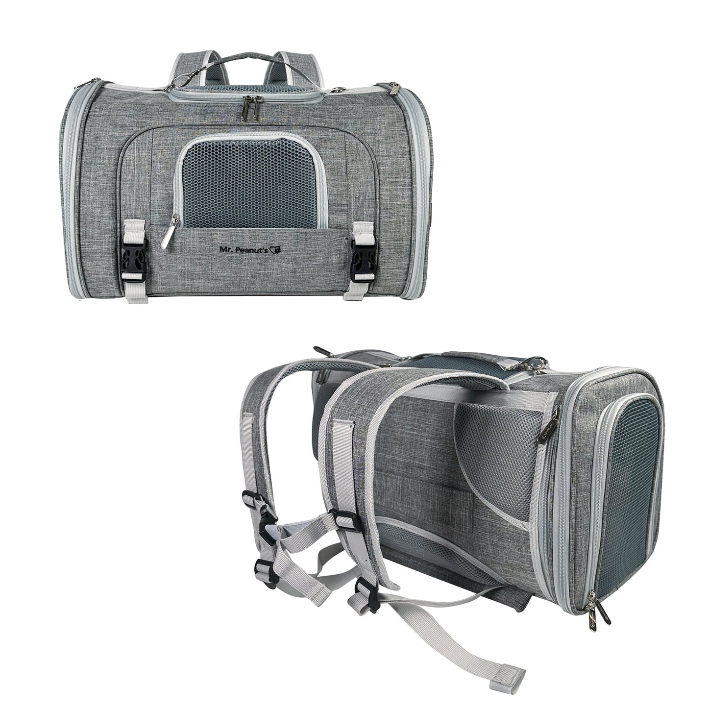 Mr. Peanut's Monterey Series Airline Compliant Horizontal Backpack Pet Carrier - gallery image 25