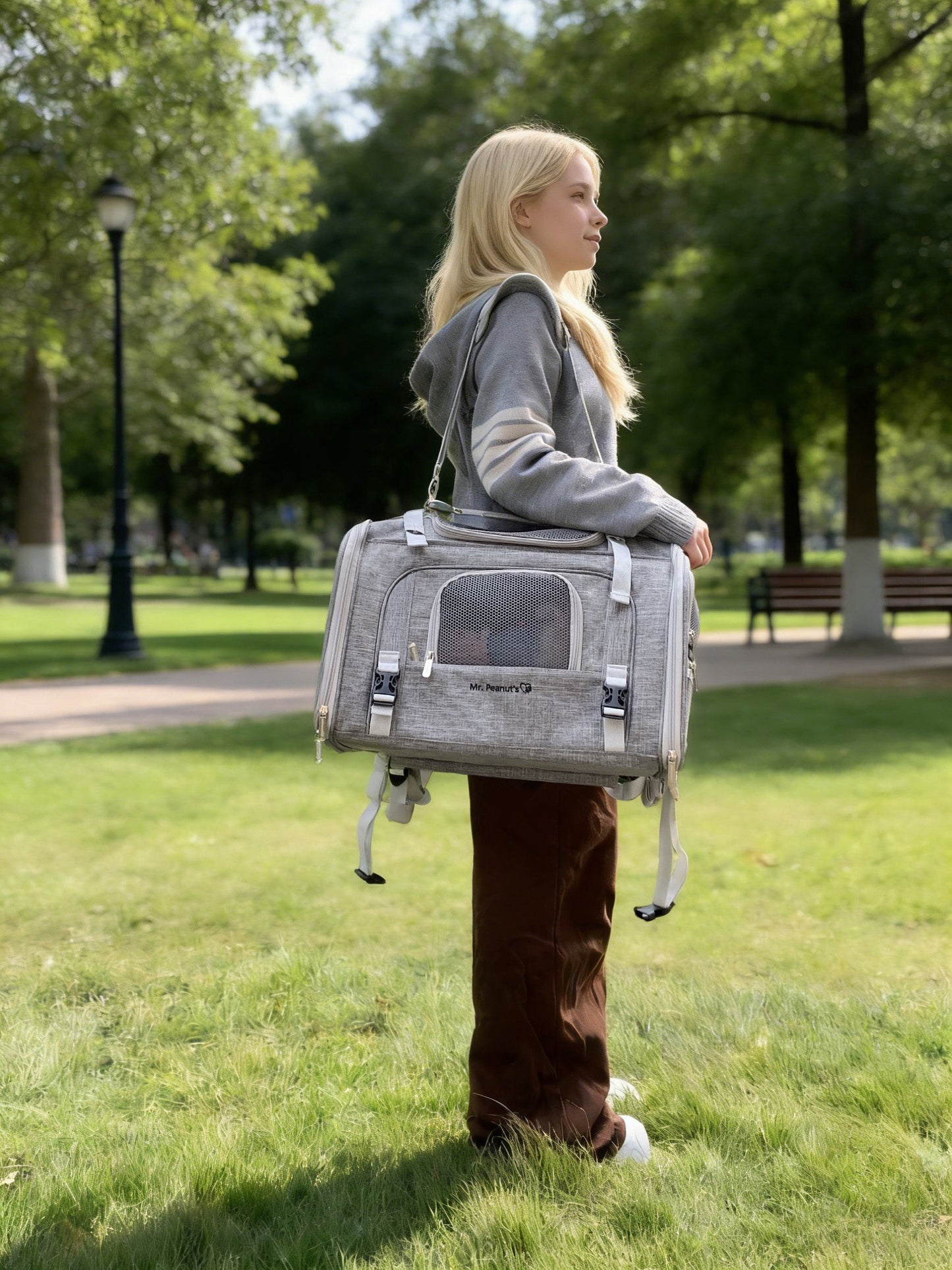 Mr. Peanut's Monterey Series Airline Compliant Horizontal Backpack Pet Carrier - gallery image 14