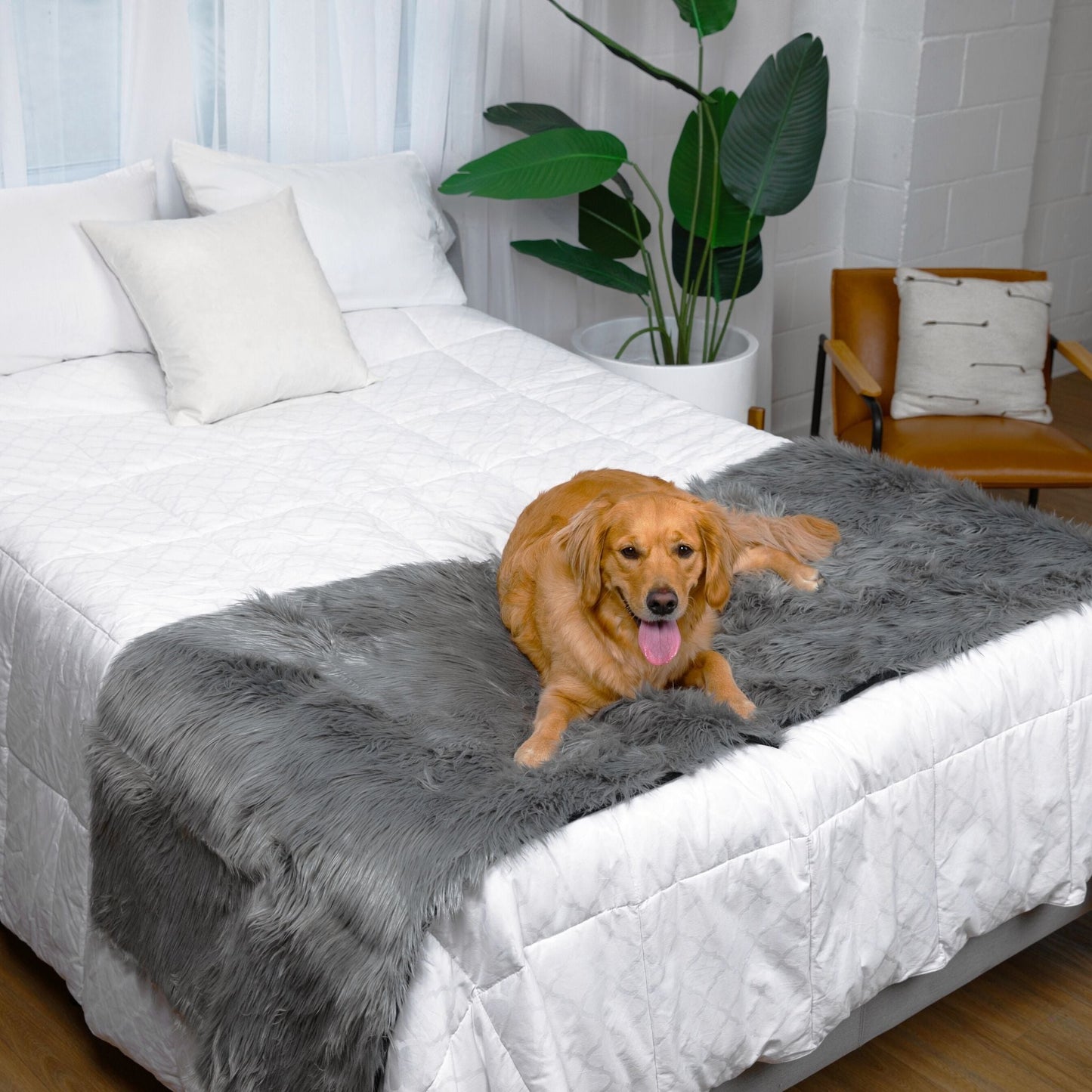 Pupprotector Waterproof Bed Runner Charcoal Grey Washable - main product image