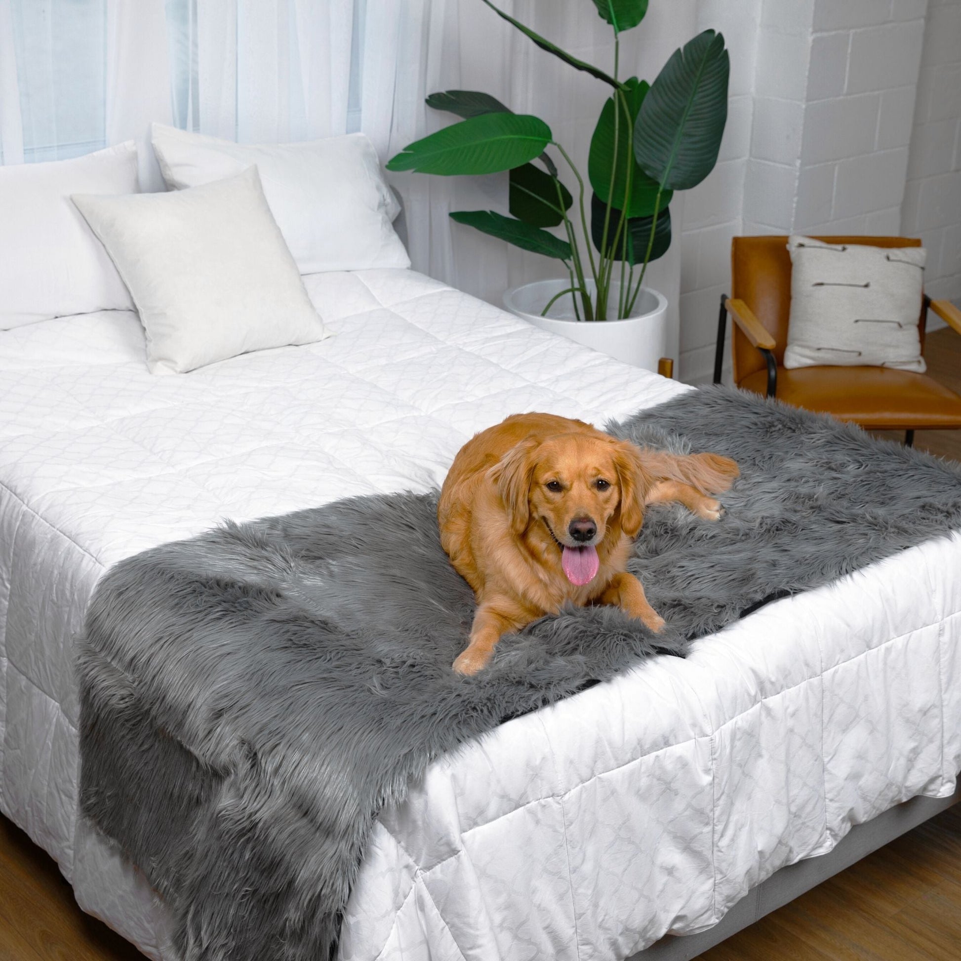 Pupprotector Waterproof Bed Runner Charcoal Grey Washable - main product image