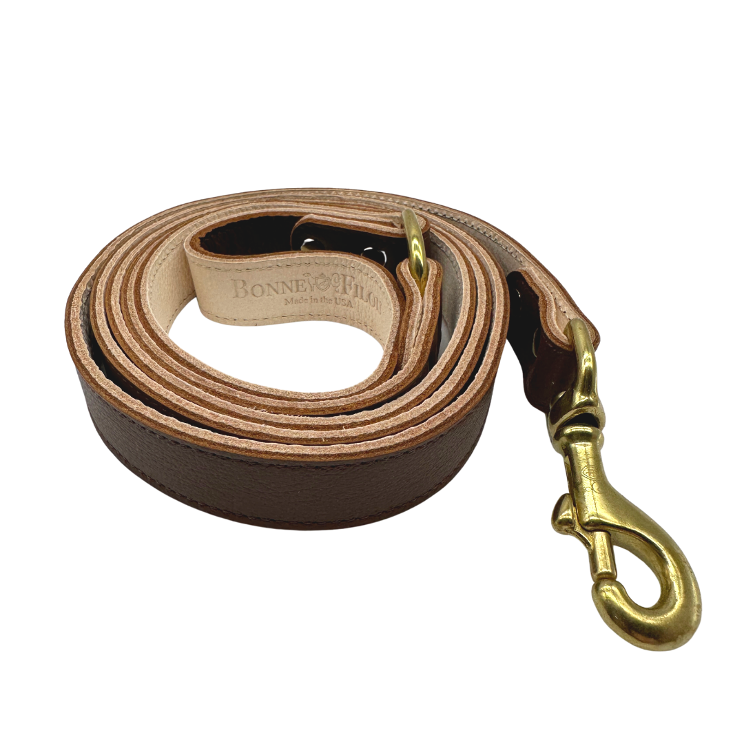 Dog Leash Plain Leather Leashes for Daily Use for Comfort - gallery product image for dog leash