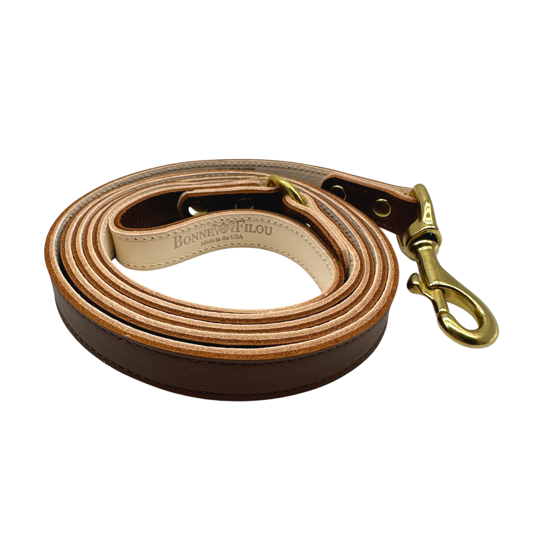 Dog Leash Plain Leather Leashes for Daily Use for Comfort - gallery product image for dog leash