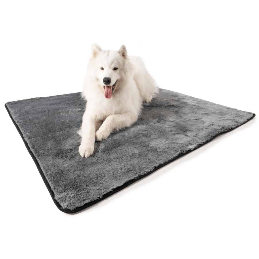 Pupprotector Summer Short Fur Waterproof Throw Blanket Grey - close up view