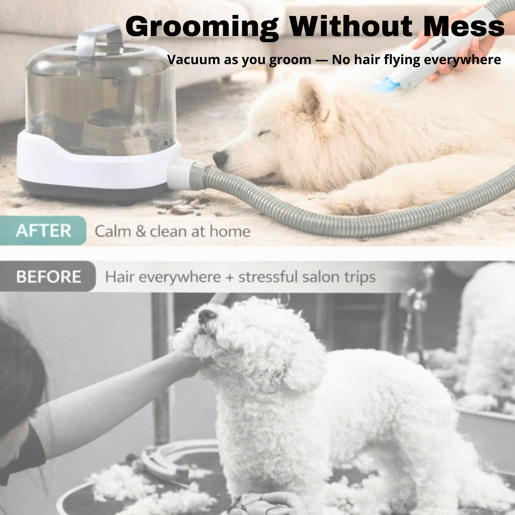 Salon Results at Home Mess Free CalmCare Cordless Vacuum Gro - detail view