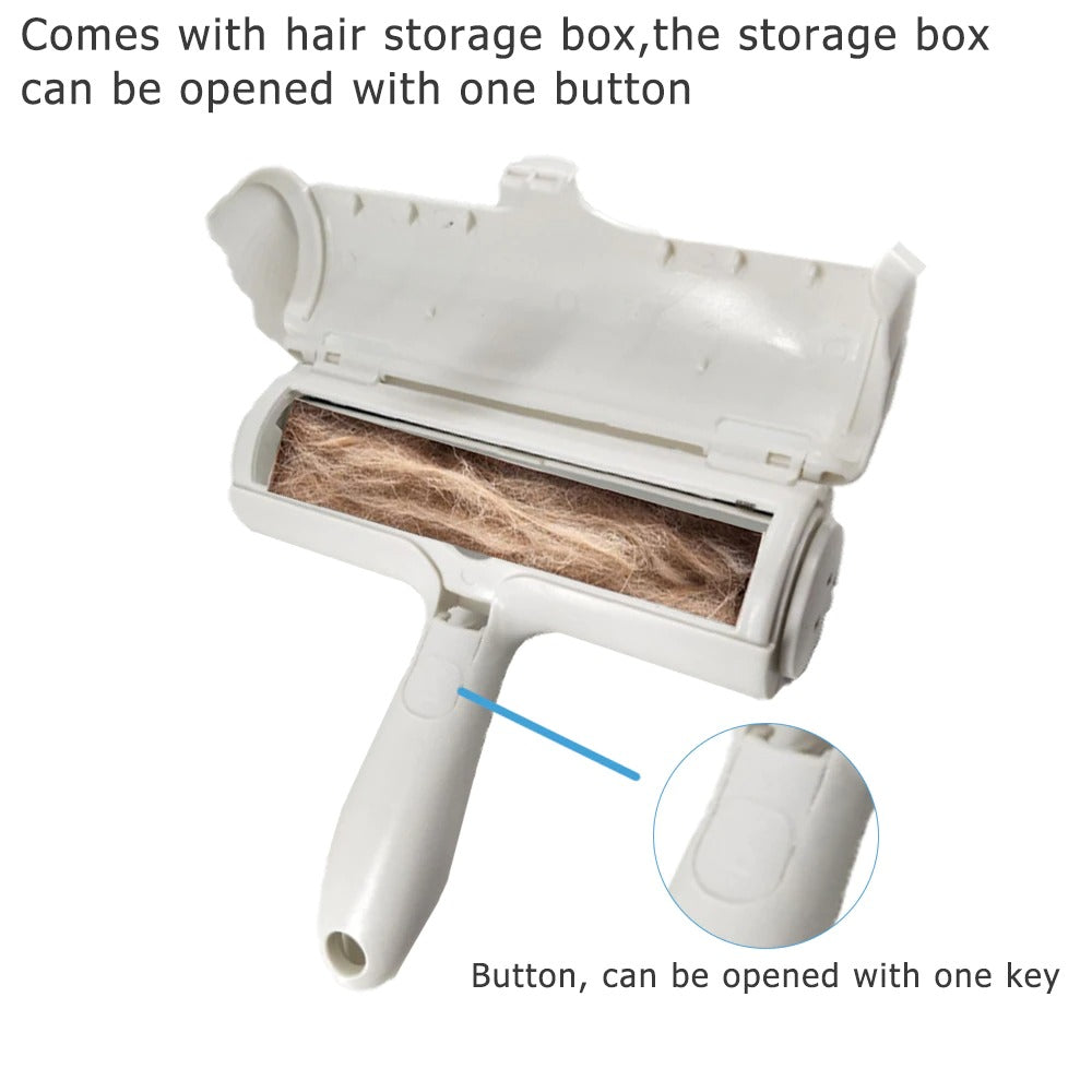 Pet Hair Roller Remover Lint Brush 2 Way Dog Cat Comb Tool - close up view