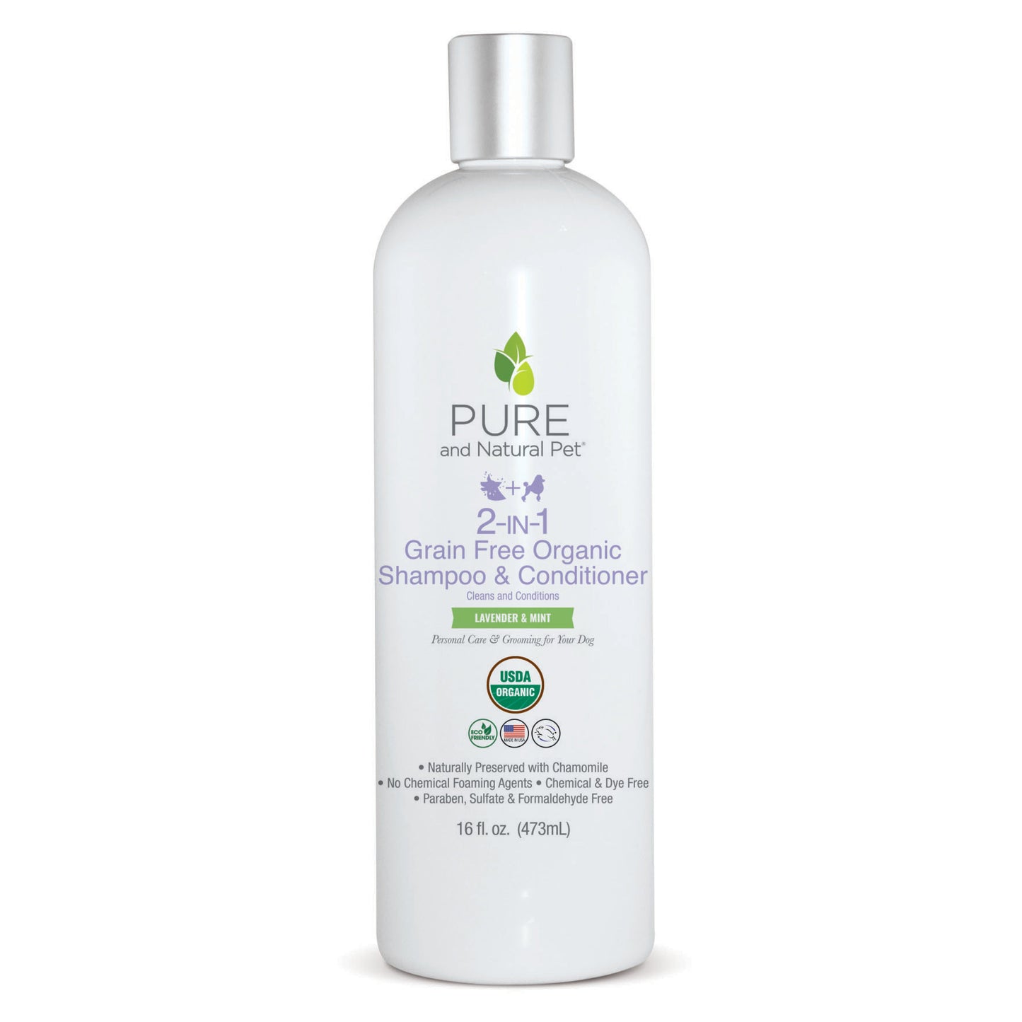 Pet Grooming Supplies 2 in 1 Grain Free Organic Shampoo - main product image