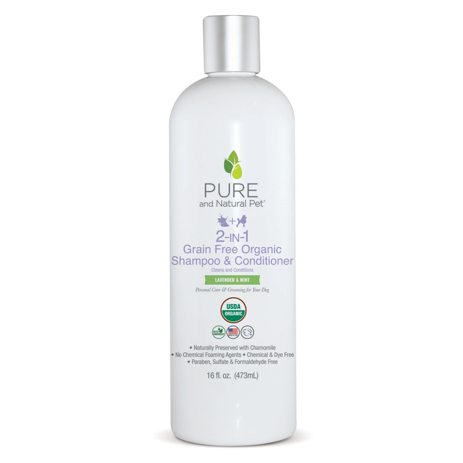 Pet Grooming Supplies 2 in 1 Grain Free Organic Shampoo - main product image