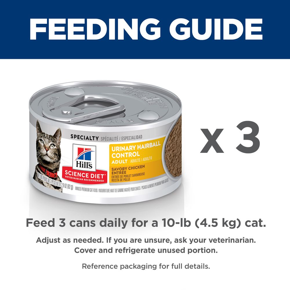 Hills Science Diet Adult Urinary Hairball Control Canned Cat - close up view
