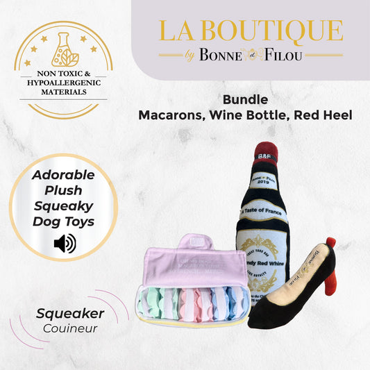 Dog Toy Plush Squeaky Toy Set- Large for Daily Use Essential - detail product image for dog toy