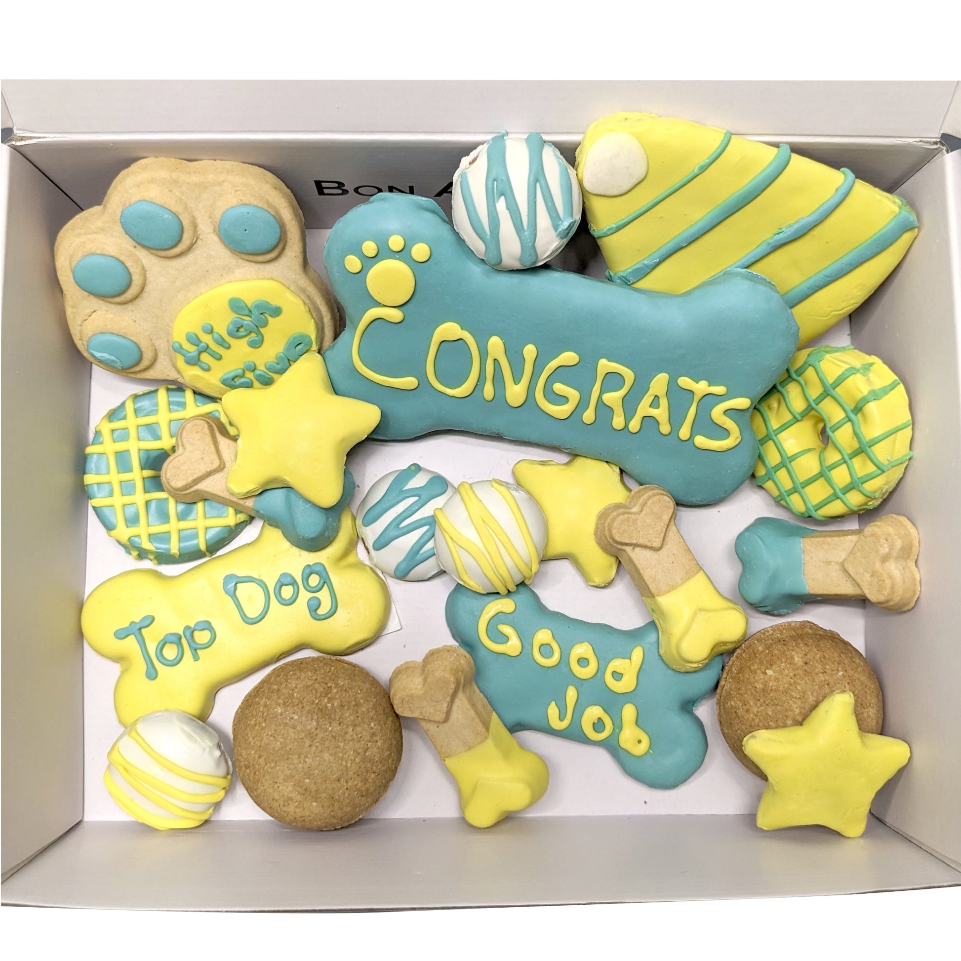 Dog Treats Congrats Themed Treats Gift Box for Daily Use - detail product image for dog treats