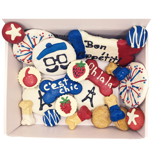 Dog Treats French Themed Treats Gift Box for Daily Use Essen - detail product image for dog treats