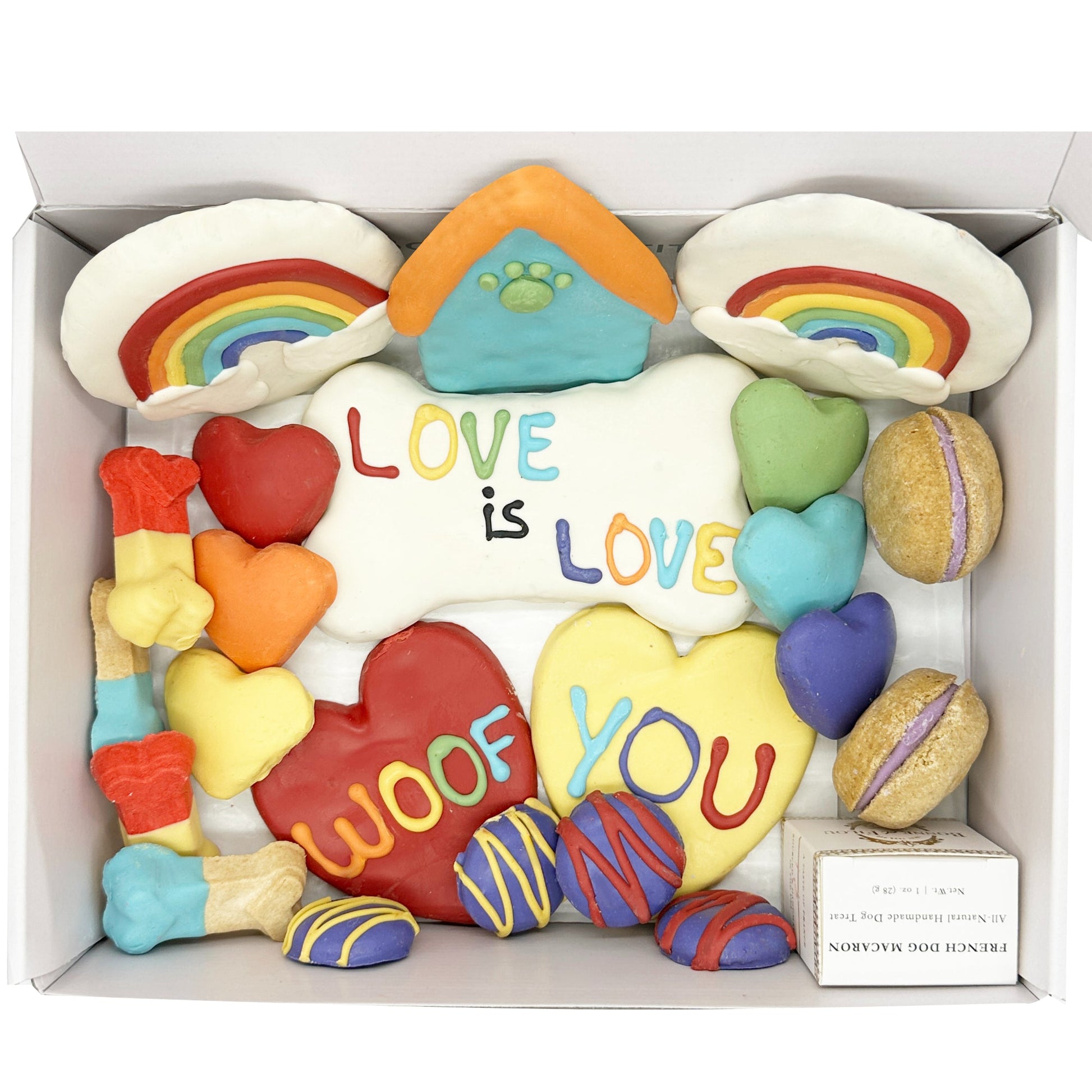 Dog Treats Pride Themed Treats Gift Box for Daily Use Essent - detail product image for dog treats