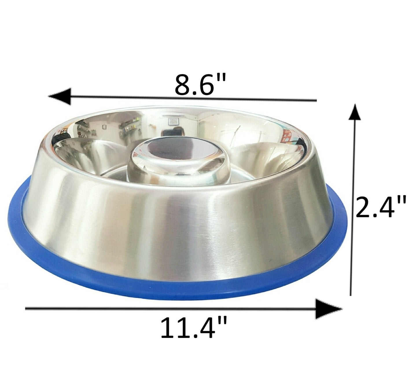 Mr. Peanut's Slow Feed Anti Bloat Dog Bowl with Bonded Silicone Base - gallery image 7