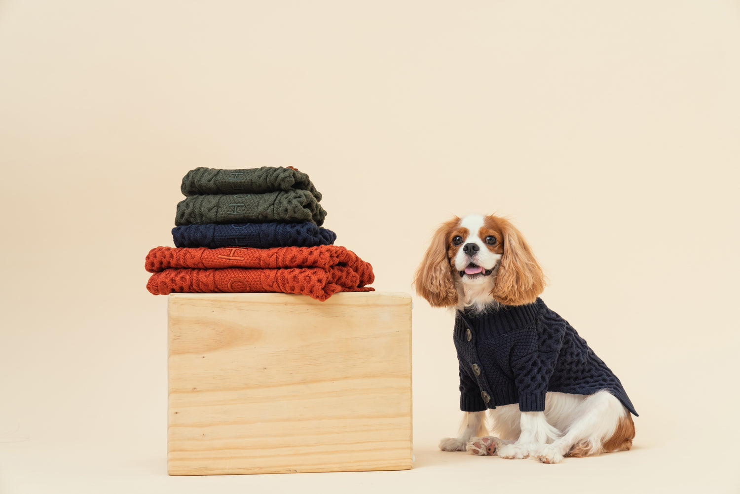 Bert Cardigan Sweater Orange Dog Apparel Premium Pet Supply - gallery image 5