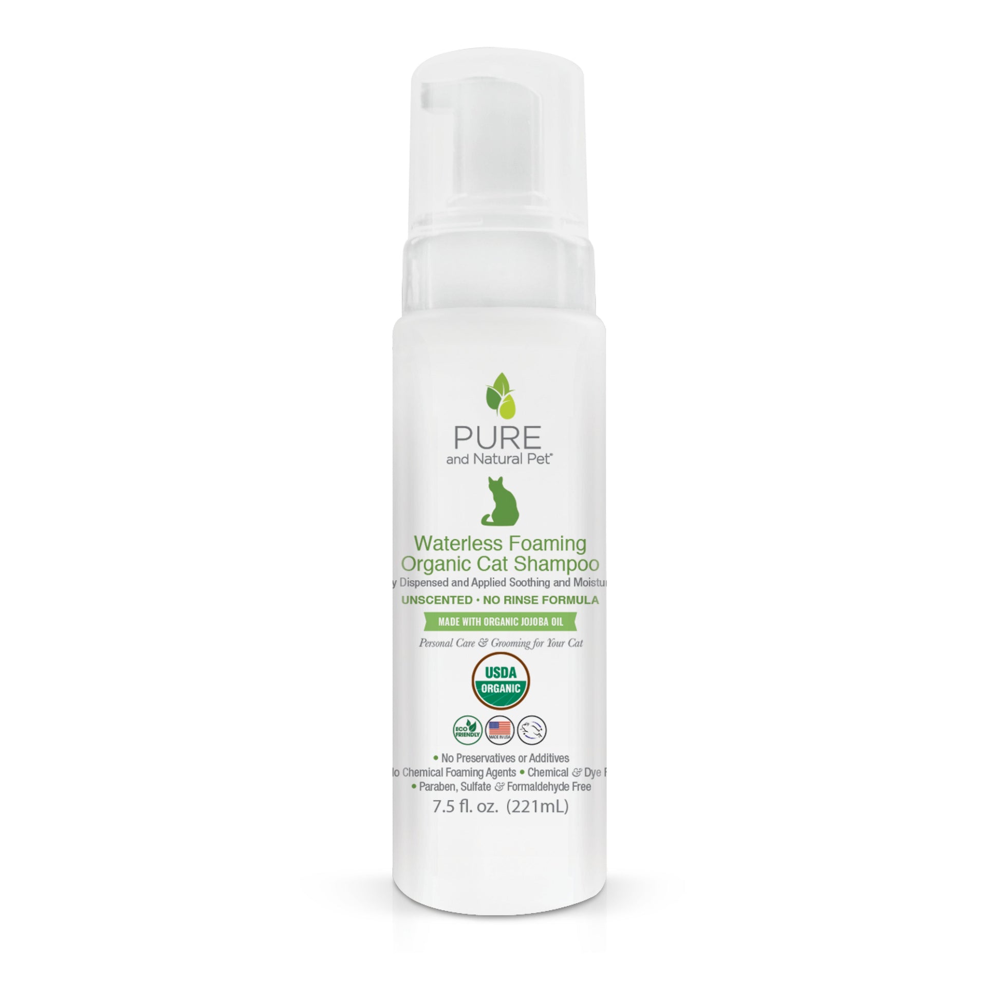 Organic Waterless Foaming Cat Shampoo - Unscented - main product image